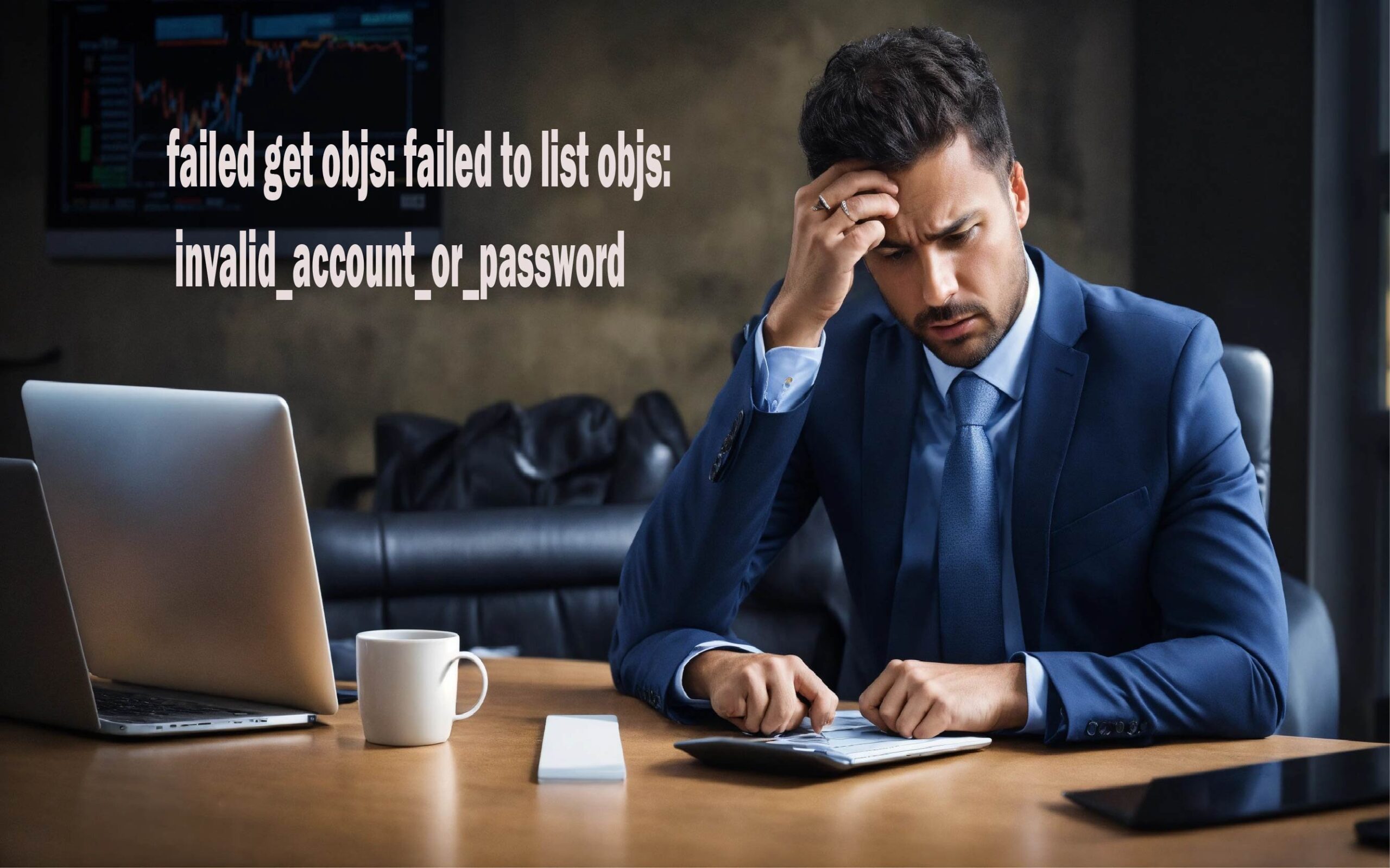 failed get objs: failed to list objs: invalid_account_or_password